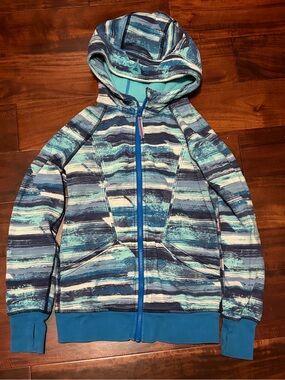 Ivivva Blue Stripe Hoodie Jacket